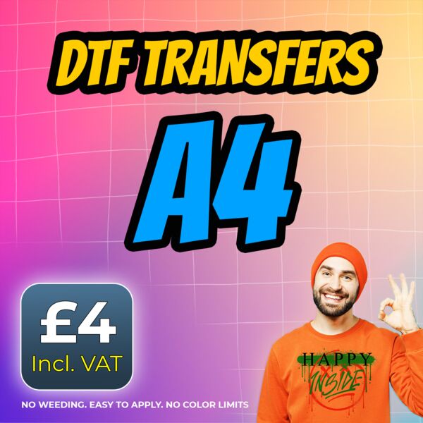 A4 DTF Transfer (  210mm x 297mm ) Thumbnail